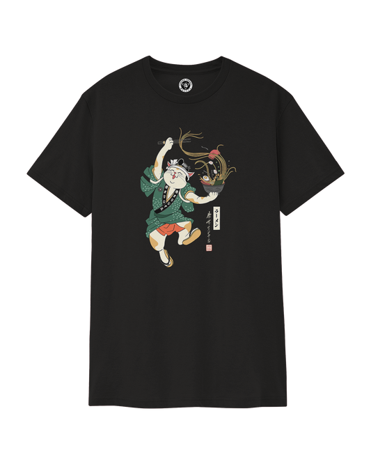 Cat Samurai Ramen Japanese Ukiyo-e Unisex t-shirt