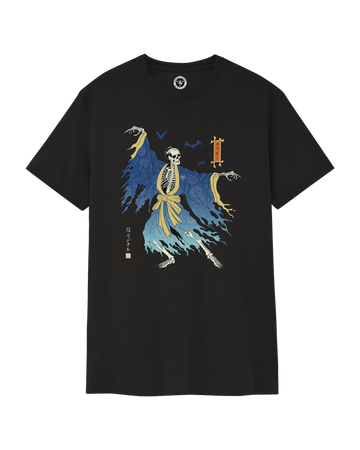 Halloween Samurai Skeleton Japanese Ukiyo-e  Unisex T-shirt 2