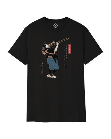 Samurai Trombone Japanese Ukiyo-e Unisex T-shirt No.2