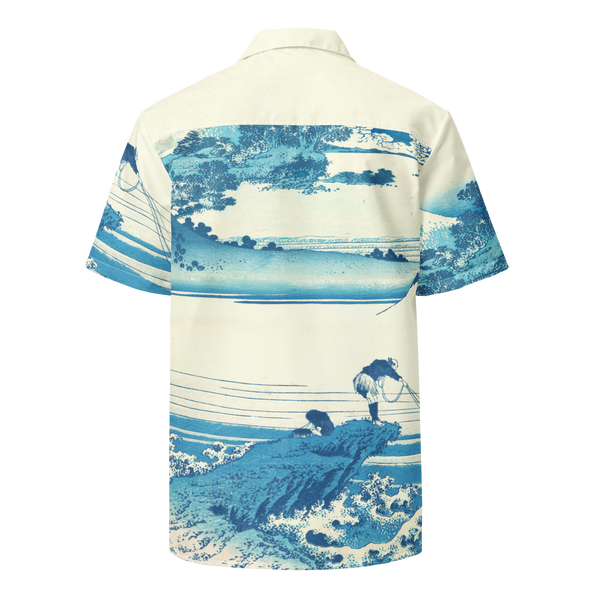 Landscape Ukiyo-e Japanese Ukiyo-e Hawaii Unisex button shirt