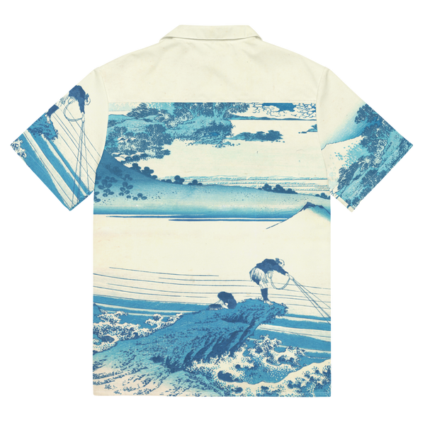 Landscape Ukiyo-e Japanese Ukiyo-e Hawaii Unisex button shirt