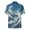 Waves Ukiyo-e Japanese Hawaii Unisex button shirt