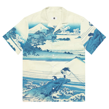 Landscape Ukiyo-e Japanese Ukiyo-e Hawaii Unisex button shirt