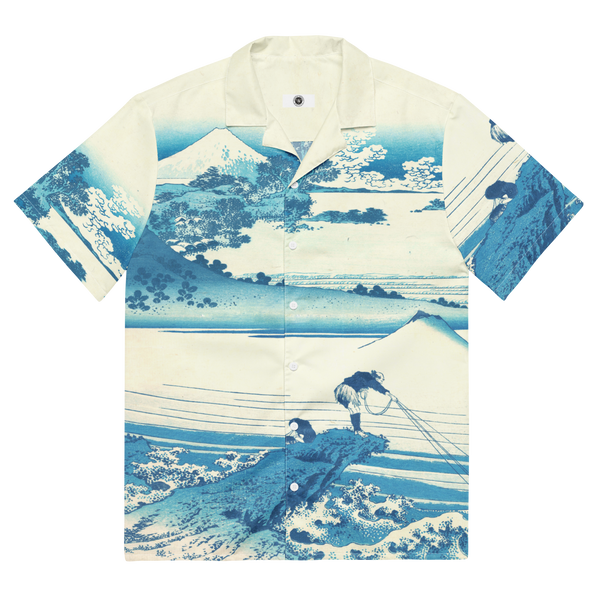 Landscape Ukiyo-e Japanese Ukiyo-e Hawaii Unisex button shirt