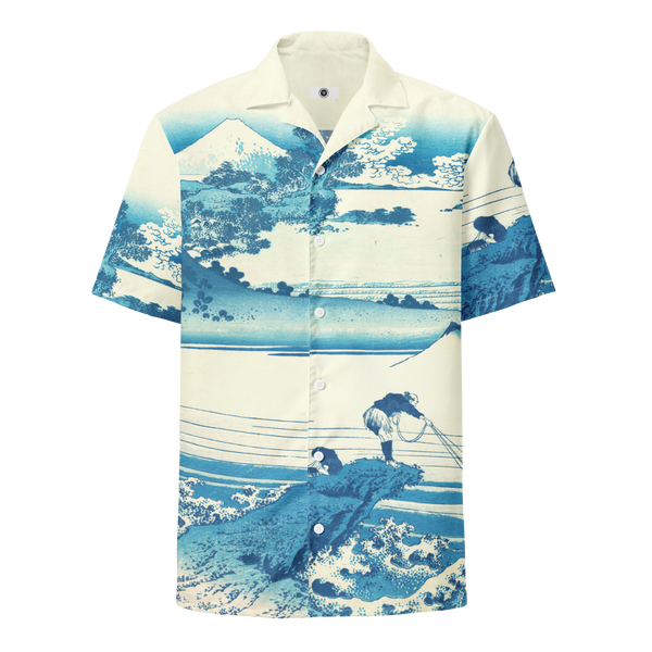 Landscape Ukiyo-e Japanese Ukiyo-e Hawaii Unisex button shirt