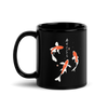 Koi Fish Japanese Ukiyo-e Black Glossy Mug 2