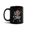 Samurai Bassist Player 4 Music Ukiyo-e Black Glossy Mug