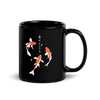 Koi Fish Japanese Ukiyo-e Black Glossy Mug 2