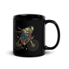 Samurai Bicycle Race Sport Ukiyo-eBlack Glossy Mug