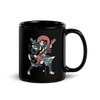 Samurai Bassist Player 4 Music Ukiyo-e Black Glossy Mug