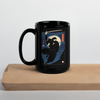 Ninja Japanese Ukiyo-e Black Glossy Mug