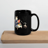 Cat Reading Book Japanese Ukiyo-e Black Glossy Mug