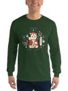 Maneki Neko Japanese Christmas Unisex Long Sleeve Shirt