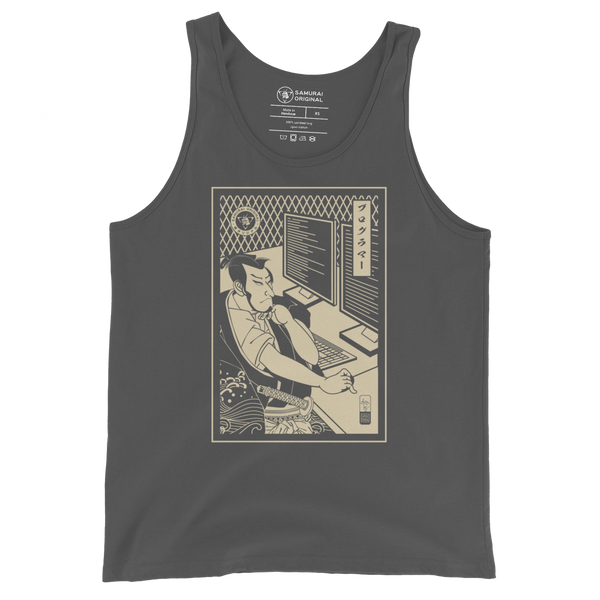 Samurai Programmer Computer Science Ukiyo-e Unisex Tank Top - Samurai Original