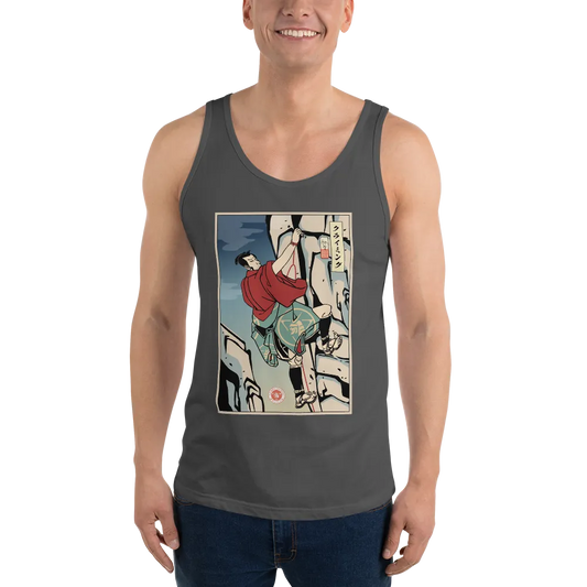 Samurai Rock Climbing Extreme Sport Ukiyo-e Men's Tank Top