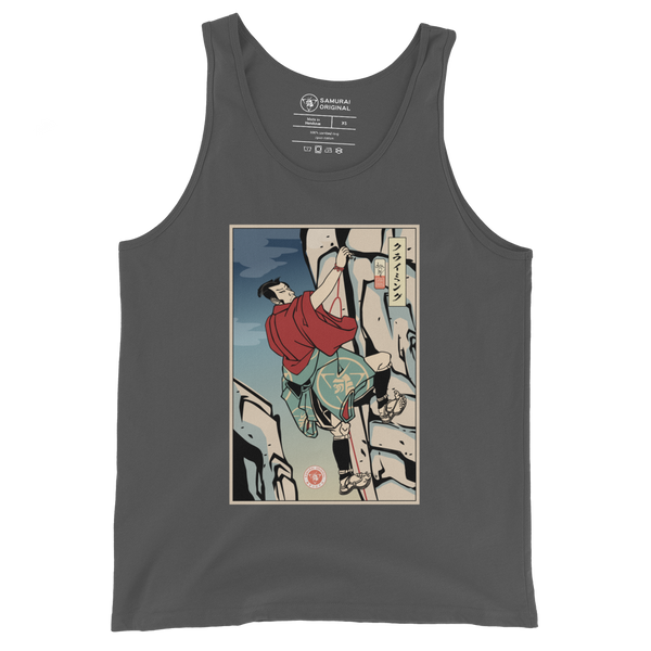 Samurai Rock Climbing Extreme Sport Ukiyo-e Men's Tank Top