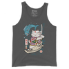 Samurai Cat Love Fish 2 Ukiyo-e Funny Men's Tank Top