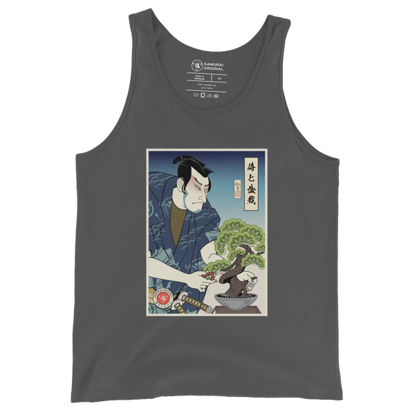 Samurai and Bonsai Tree Ukiyo-e Men's Tank Top