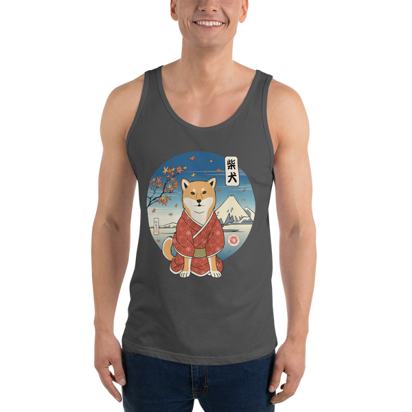 Dog Shiba Inu Samurai Ukiyo-e Funny Men's Tank Top