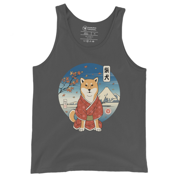 Dog Shiba Inu Samurai Ukiyo-e Funny Men's Tank Top