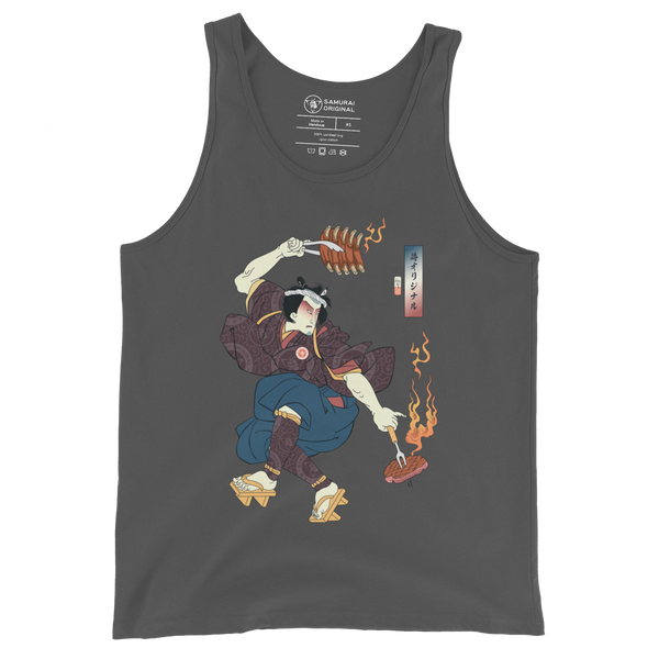 Samurai BBQ Barbecue Funny Ukiyo-e Men's Tank Top