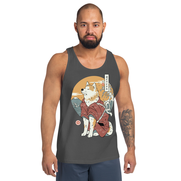 Samurai Dog Akita Best Friend Ukiyo-e Men's Tank Top