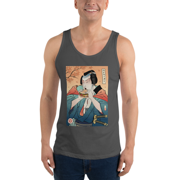 Samurai & Burger Fast Food Ukiyo-e Men's Tank Top