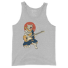 Cat Playing Guitar Funny Japanese Ukiyo-e Unisex Tank Top - Athletic Heather / S