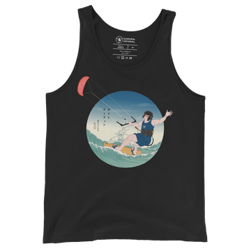 Samurai Kiteboarding Ukiyo-e Unisex Tank Top