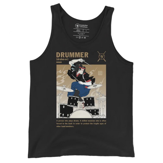 Samurai Drummer Japanese Ukiyo-e Men's Tank Top 8