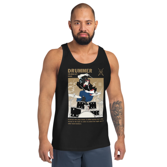 Samurai Drummer Japanese Ukiyo-e Men's Tank Top 8