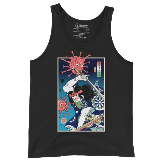 Samurai vs Virus Demon 2 Ukiyo-e Men's Tank Top