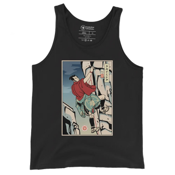 Samurai Rock Climbing Extreme Sport Ukiyo-e Men's Tank Top