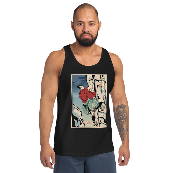 Samurai Rock Climbing Extreme Sport Ukiyo-e Men's Tank Top