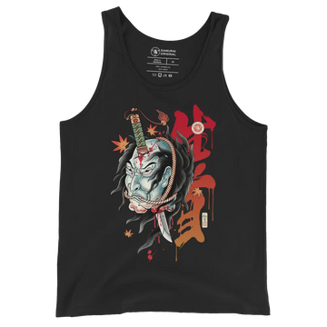 Halloween Namakubi Japanese Tattoo Men's Tank Top