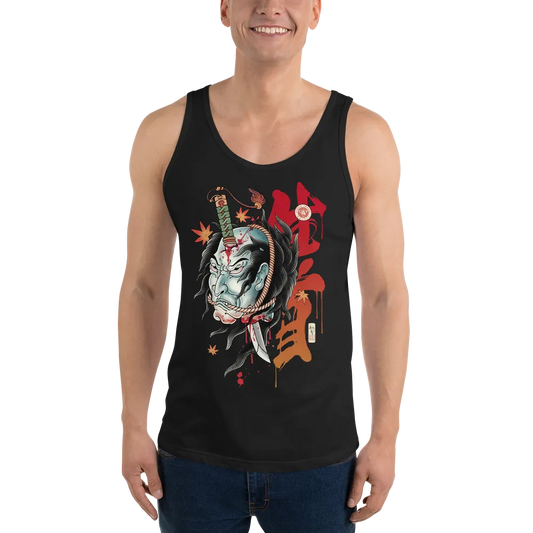 Halloween Namakubi Japanese Tattoo Men's Tank Top