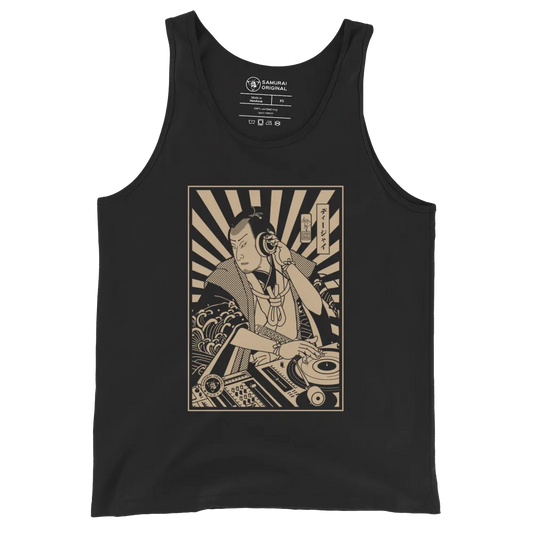 Samurai DJ 3 Turntable Music Ukiyo-e Men's Tank Top