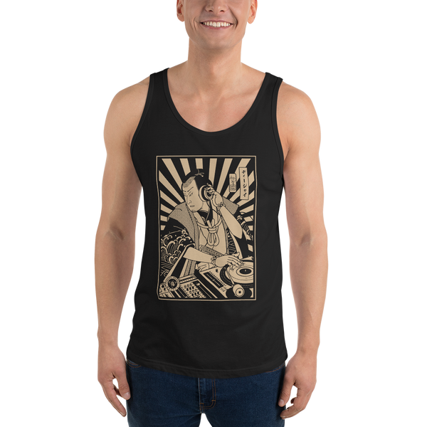 Samurai DJ 3 Turntable Music Ukiyo-e Men's Tank Top