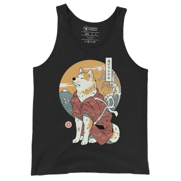 Samurai Dog Akita Best Friend Ukiyo-e Men's Tank Top