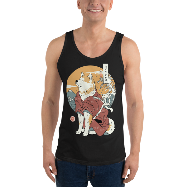 Samurai Dog Akita Best Friend Ukiyo-e Men's Tank Top