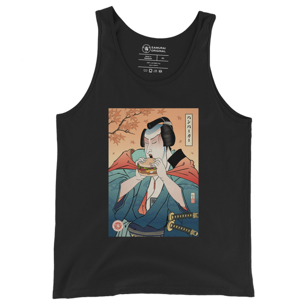 Samurai & Burger Fast Food Ukiyo-e Men's Tank Top