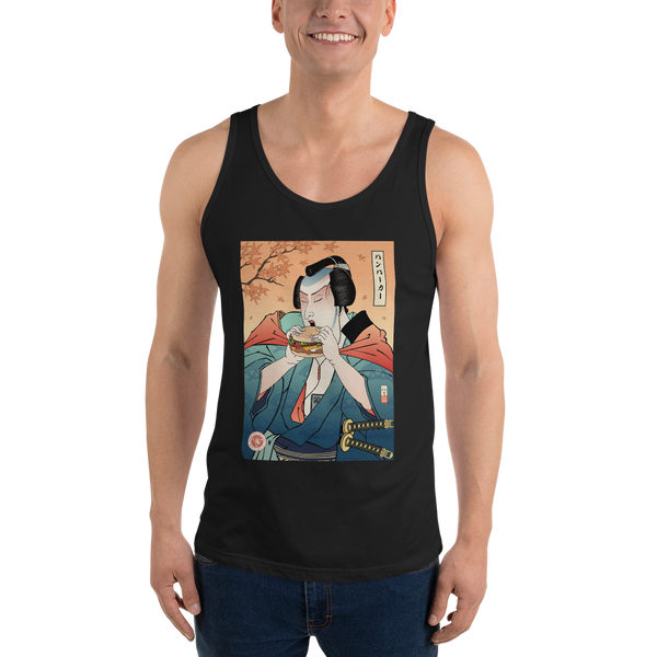 Samurai & Burger Fast Food Ukiyo-e Men's Tank Top