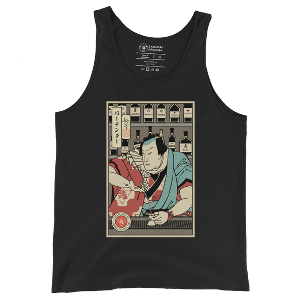 Samurai Bartender Wine Ukiyo-e Unisex Tank Top