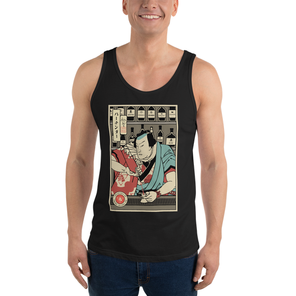 Samurai Bartender Wine Ukiyo-e Unisex Tank Top