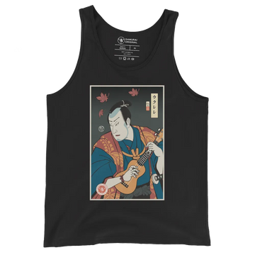 Samurai Ukulele String Instrument Ukiyo-e Men's Tank Top