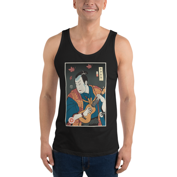 Samurai Ukulele String Instrument Ukiyo-e Men's Tank Top