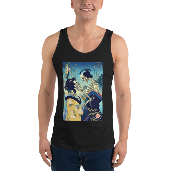 Skeleton Samurai & Geisha Gift For Valentine Men's Tank Top