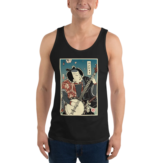 Samurai Banjo Player Music Ukiyo-e Men's Tank Top