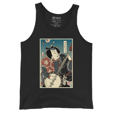 Samurai Banjo Player Music Ukiyo-e Men's Tank Top