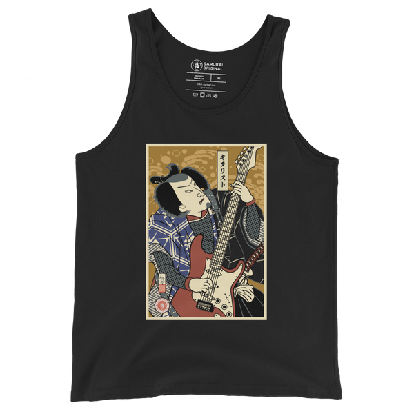 Samurai Electric Guitar Guitarist Music Ukiyo-e Men's Tank Top